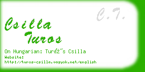 csilla turos business card